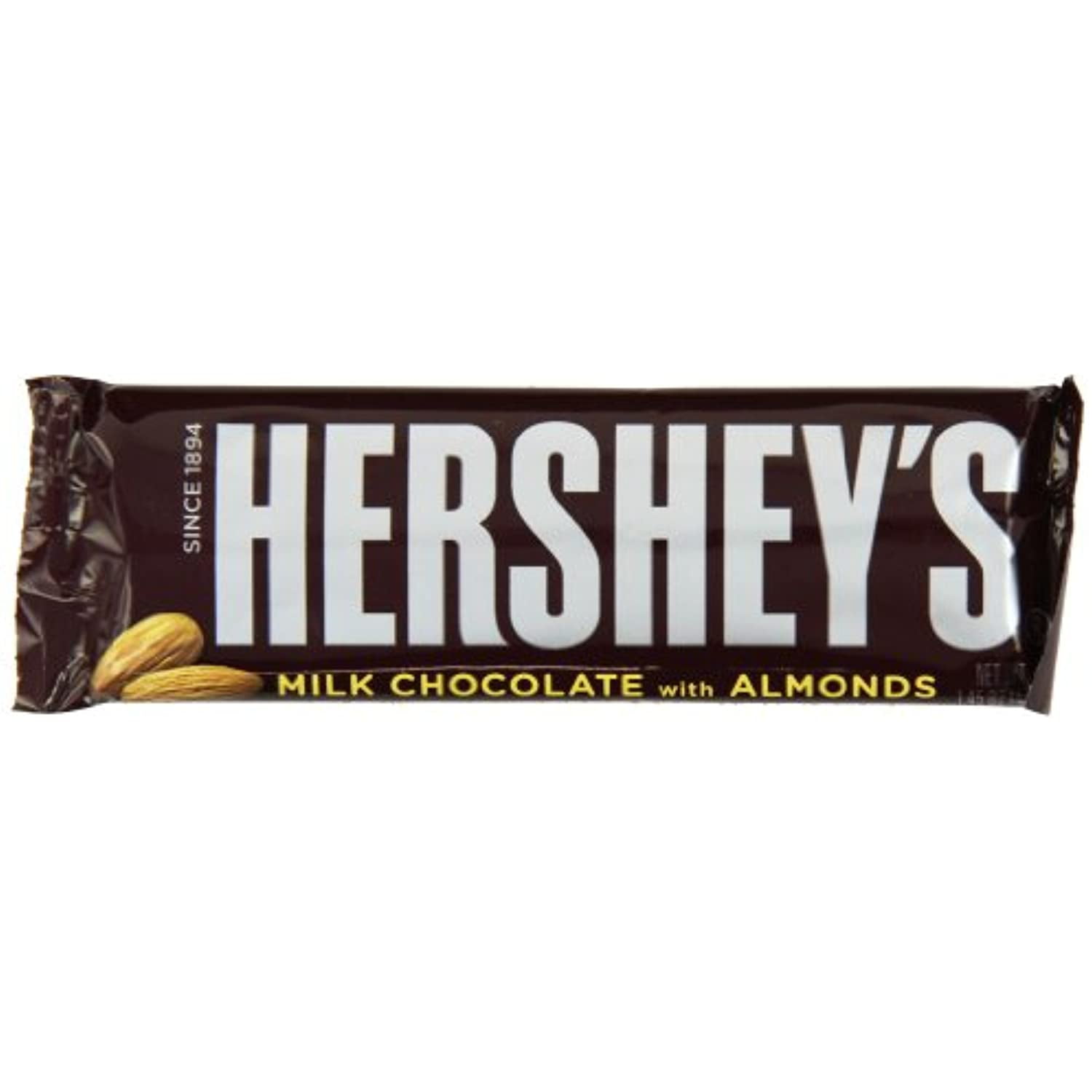 Hershey Milk Chocolate With Almonds, 1.45Ounce Bars (Pack Of 36