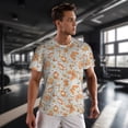 thumbnail image 3 of Wukai Retro Floral Butterfly Print Men's Short-Sleeved Mesh T-Shirt,Quick-Dry Short Sleeve Workout T-Shirt-5X-Large, 3 of 8