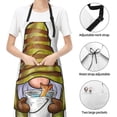 thumbnail image 4 of Kdxio Fishing Gnome Fisherman Apron with Pockets Adjustable Kitchen Aprons for Men Women Waterproof Aprons for Cooking,Drawing,Crafting, Baking Household Cleaning, 4 of 5