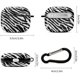 thumbnail image 2 of Funda protectora para auriculares con estampado de cebra, portátil, para PC, con llavero, compatible con AirPods 3, 2 of 5