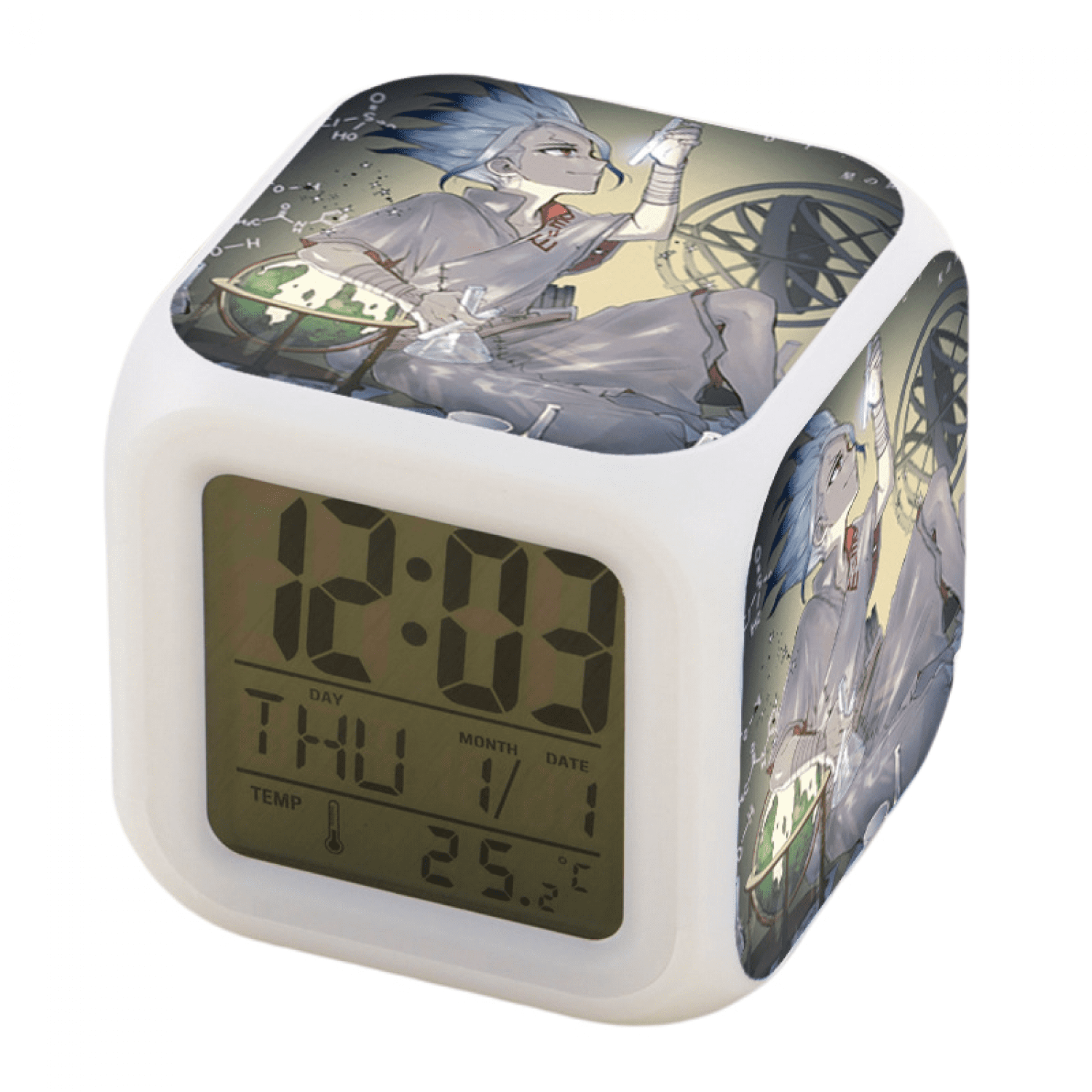 JUSTUP Alarm Clock For Kids, Digital Alarm Clock Cube Wake Up Clocks