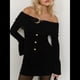 thumbnail image 4 of Blusas con Hombros Descubiertos para Mujer, Blusas de Larga para Salir, Estilo Y2K, Jersey de Punto, Conjuntos de Otoño A Negro M, 4 of 8