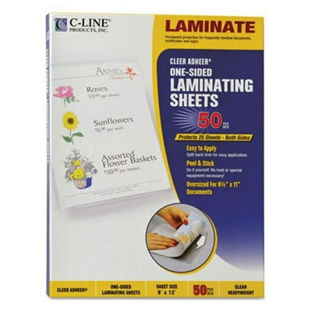 C-line Cleer Adheer Laminating Film, 2 mil, 9 x 12, 50/Box , Each