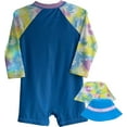 thumbnail image 3 of Tommy Bahama Kids Long Sleeve Wetsuit  & Hat - UPF 50+ Sun Protection for Boys and Girls (18-24 Months), 3 of 3