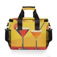 thumbnail image 7 of FORMRS Insulated Cooler Bag 24 Cans Capacity Soft Leakproof Lunch Box with Side Pockets, Orange Cocktails, 7 of 7