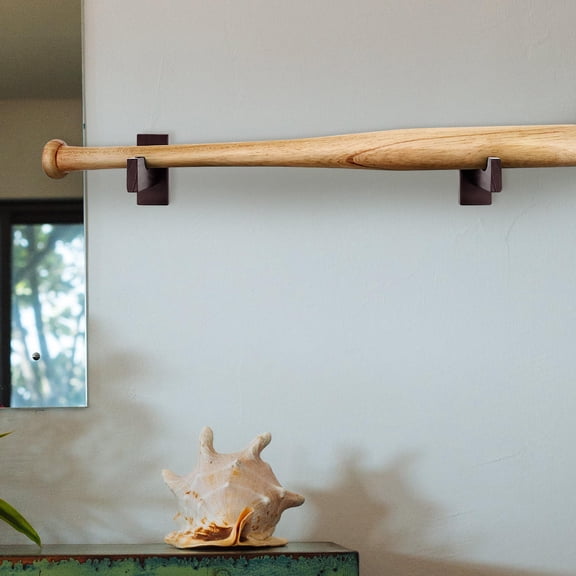 BESTYASH 1 Pair of Wood Base Ball Bat Rack for Wall Multi-use Storage Holder Function