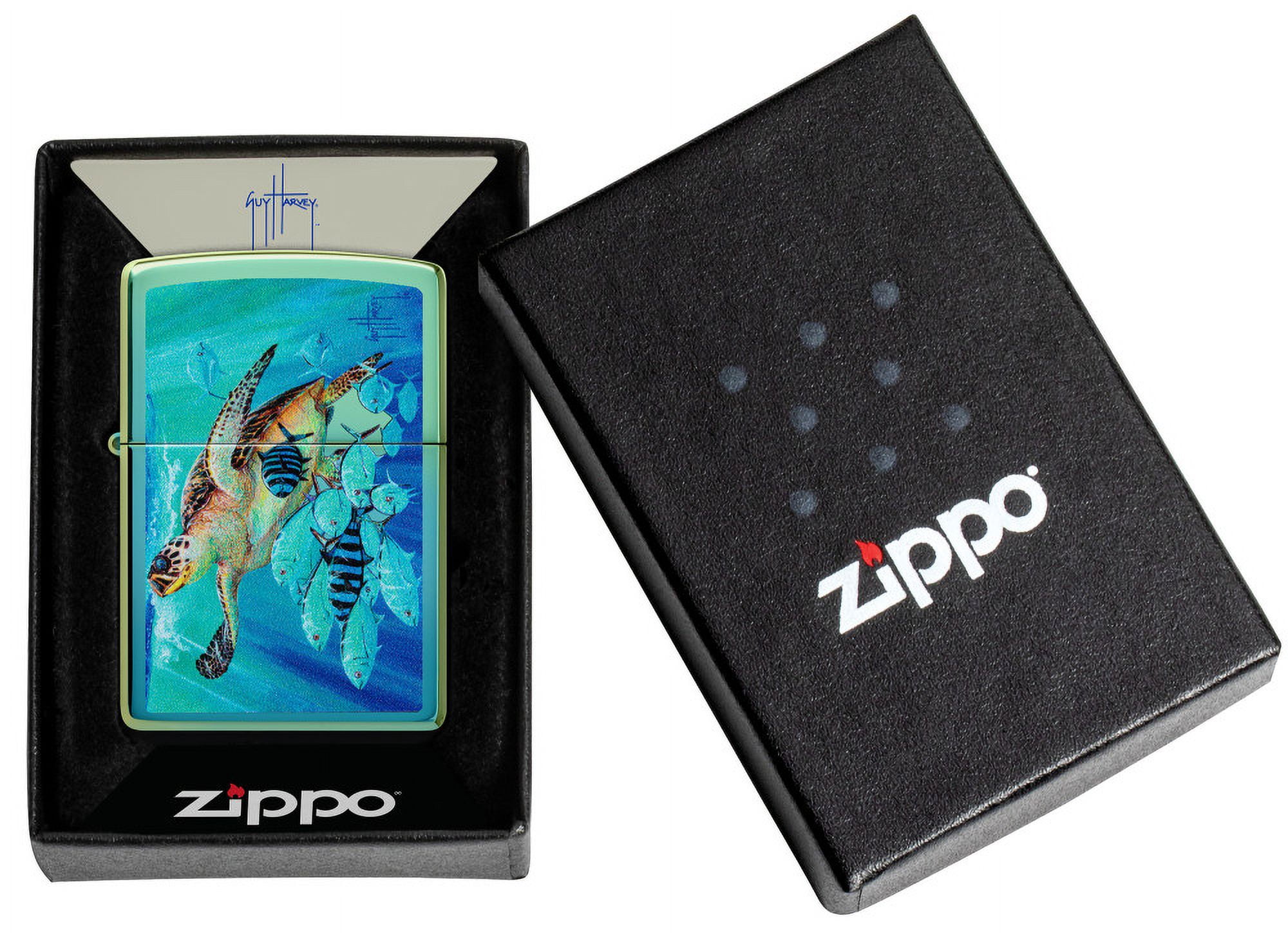 Zippo Guy Harvey High Polish Teal Pocket Lighter