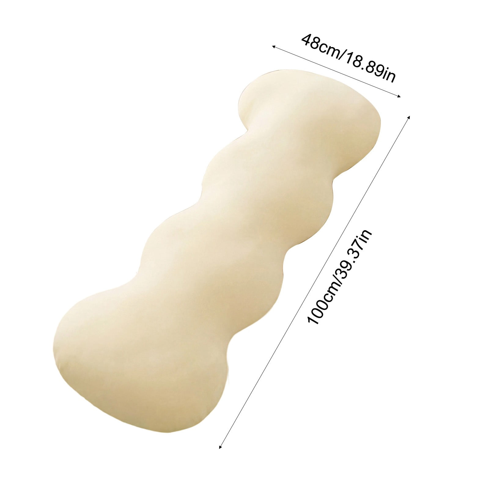 Summer Cooling Ice Silk Long Full Body Pillow, Ergonomic Side Sleeper Leg Back Support Bolster Cushion, Soft Breathable Bed Pillow for Adult Sleeping Relaxing Reading Use