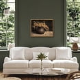 thumbnail image 2 of Framed Vintage Floral Wall Art, 3D Textured Sandstone Dark Still Life Flowers Wall Decor Paintings, Rustic Botanical Pictures Prints Aesthetic Home Decor for Living Room Bedroom 12x16 inch, 2 of 18