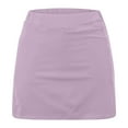 thumbnail image 4 of Hvobtty Girls' Leisure Sports Short Skirts, Toddler Half Skirts, Zhongda Girls' Fashion Solid Color Loose High Waist A-line Fake Two Piece Sports Pants Skirt Half Body Purple 2-3 Years, 4 of 4