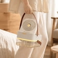 thumbnail image 5 of Mini Cooler Fan, Humidifying Fan with LED Night Light, 3 Speed Plug-in Fan for Office Bedroom, 5 of 7