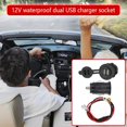 thumbnail image 1 of Car Charger Quick Charge Dual USB Port LED Display Cigarette Lighter Phone Adapter, 1 of 7