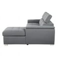 thumbnail image 5 of Pemberly Row Contemporary 2-Piece Fabric Sectional with Pull-Out Bed in Gray, 5 of 11