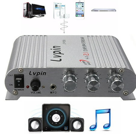 12V-18V 200W Home Mini Audio Amplifier - HiFi Radio Car Audio Stereo Super Bass Speaker Booster w/Jack for MP3/MP4/CD Player - For Car/Motorbike Connection Home (Best Bass Crossover Frequency)