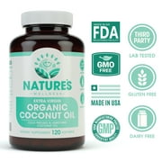 Organic Coconut Oil 2000mg - 120 Softgels Pills - Highest Grade Extra Virgin Coconut Oil for Skin, Healthy Weight Loss, Hair Growth - Cold Pressed, Unrefined & Non-GMO - Rich in MCFA and MCT Oil