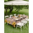 thumbnail image 5 of 54x80 Inch Outdoor Tablecloth with Umbrella Hole Zipper Rectangle Wood Sunflowers Rectangular Tablecloths Outside Waterproof Vintage Garden Floral Bees Farmhouse Patio Table Cover for Picnic Party, 5 of 8