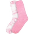 thumbnail image 6 of BambooMN Women's Girl Fuzzy Warm Fluffy Tie-Dye Colorful Fun Crew Socks - Raspberry Sorbet - 2 Pairs, 6 of 6