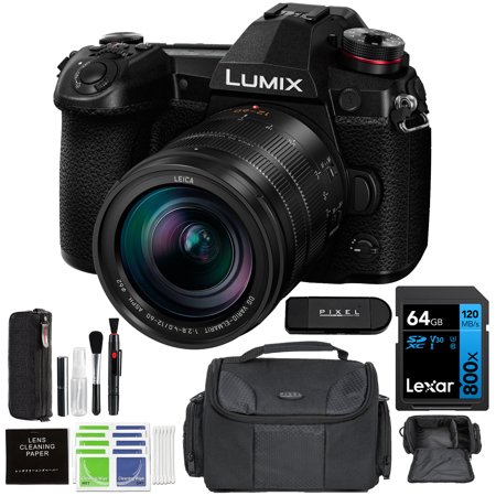 Panasonic Lumix G9 Mirrorless Camera with 12-60mm f/2.8-4 Lens with Advanced Accessory and Travel Bundle | DC-G9LK | Extended 3 Years Panasonic Warranty
