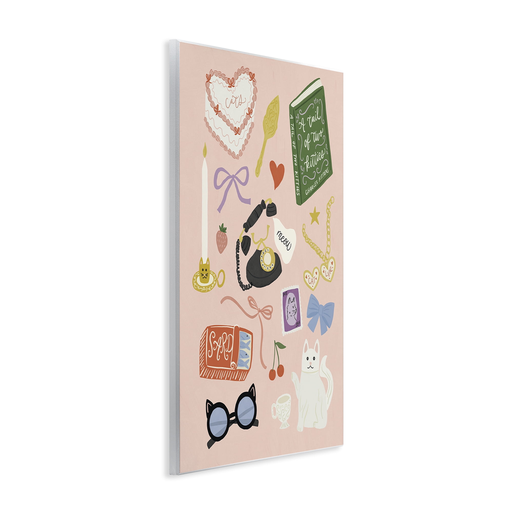 Stupell Industries Vintage Cat Lover Trinkets Wall Plaque Art, design by Amanda Houston