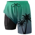 thumbnail image 3 of Kcolen Swim Trunks Men 7 High Elastic Waist Beach Shorts Comfy Swimming Trunks Liner Compression Beach Summer Swimwear, 3 of 4