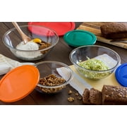 مجموعة وعاء خلط أساسيات ذكية من Pyrex مكونة من 8 قطع مع أغطية متنوعة