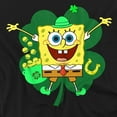 thumbnail image 3 of SpongeBob SquarePants  Adult Spongey Four Leaf Clover St Patricks Day T-Shirt, 3 of 4