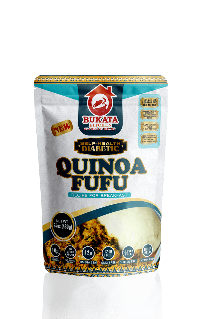 Bukata Kitchen Diabetic Friendly Quinoa Fufu with Quinoa Flour & Hemp