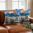 thumbnail image 3 of Summer Vacation Throw Pillow Cover Ocean Beach Cotton Linen Cushion Cover Throw Pillow Case with Invisible Zipper for Couch Sofa Bed Chair Car 20x20 Inch, 3 of 10