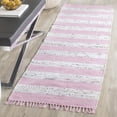 thumbnail image 2 of SAFAVIEH Montauk Cainneach Striped Cotton Area Rug, Ivory/Light Pink, 8' x 10', 2 of 6