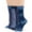 Denim Blue, Navy, variant on 7BIGSTARS KINGDOM Women Bamboo Fashion Socks - 4 Pack Large - Heart, Love Birds, Stripe, Camomile - Casual Crew Seamless - Navy Blue, Khaki, Beige - Sock Size: 10-12; Shoe Size: 8-12 L