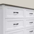 thumbnail image 6 of Lofka Farmhouse 6-Drawer Dresser - Rustic Wooden Bedroom Storage Chest with Deep Drawers, Modern Metal Handles, Wall Anchors, Perfect for Bedroom, Living Room & Entryway, Gray, 6 of 12
