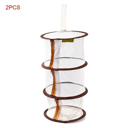 

Elroy 2 Pieces Zipper Bra Drying Basket 3-layer Hanging Net Mesh Storage Basket Bag Hanging Cage Clothes Bra Drying Organizer
