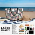 thumbnail image 3 of Yiaed Llamas Print Large Capacity Beach Travel Bag - Waterproof Zipper Vacation Tote for Sandproof Storage, and Camping, 3 of 5