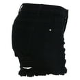 thumbnail image 5 of vigerkar Women's Frayed Denim Shorts Sexy Mini Hot Pants Cut Off Ripped Hole Booty Shorts Jeans Clubwear (Black, L), 5 of 7