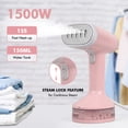 thumbnail image 5 of VAVSEA Steamer for Clothes, 1500W Handheld Garment Steamer, Steam Iron, Portable Travel Fabric Wrinkles Remover, 15s Fast Heat-up, Pink, 5 of 9