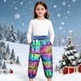 thumbnail image 2 of Ruyang Baby Metallic Snow Pants Winter Warm Puffer Down Thick Trousers Toddler Boys Girls Colorful Elastic Waist Ski Bib Pants, 2 of 5