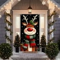 thumbnail image 4 of Christmas Door Cover, 35 x 74 Inch Polyester Holiday Decor for Front Door Wall Table, Festival Party Decoration(H), 4 of 6