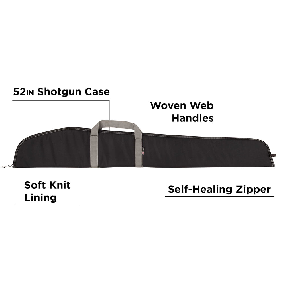 Allen Company Eldorado 52" Long x 9" Wide Shotgun Zippered Soft Case, Black, Polyester, Model 822A