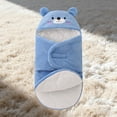 thumbnail image 2 of Bovxnpu Newborn Sleeping Bodysuit Baby Fall Winter Hooded Sleeping Bodysuit Bear Graphic Ear Open Blanket Newborn Sleepwear Summer 2 Piece Outfits, 2 of 7