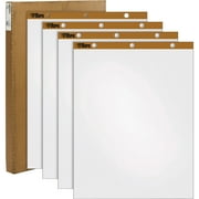 Tops Single Carry Pack Easel Pad - 50 Sheets - Plain - Stapled/glu - 16 Lb Basis Weight - 27" X 34" - White Paper - Perforated - 4 / Carton