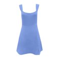 thumbnail image 3 of WILLBEST Vestido De Verano Para Mujer, Vestido Ajustado Con Cuello Cuadrado, Sin Mangas, Minivestido Elástico Acampanado, 3 of 3