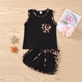 thumbnail image 2 of Toddler Girls Outfits, Baby Girl Clothes Leopard Vest Top Cheetah Print Pants Summer Clothes Set, 2 of 7
