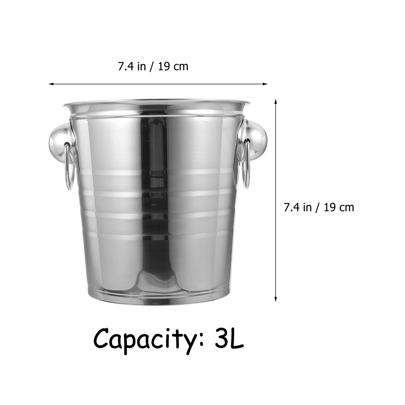 HONMEET Small Ice Bucket Ice Container Stainless Steel Cooling Adults Bar 1Pack