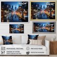 thumbnail image 4 of Designart "Nightscape of a Thai City II" Cityscapes Floater Framed Canvas Wall Art, 4 of 7