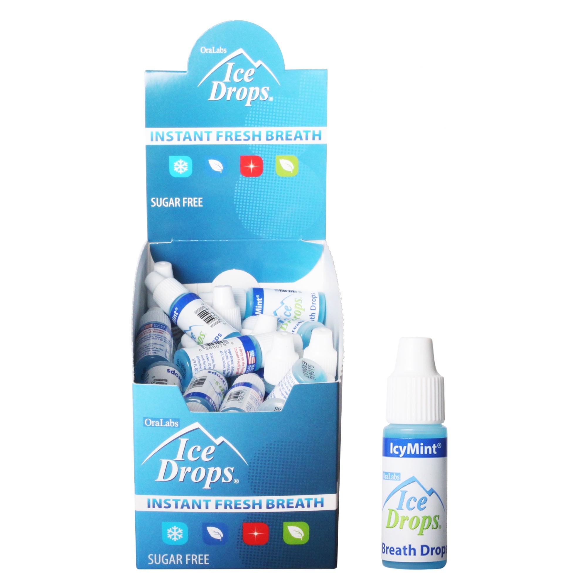 Oralabs Ice Drops Instant Fresh Breath Icy Mint Whole Box of 50