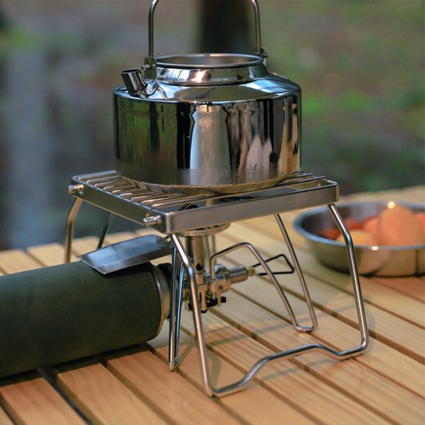 Parrilla portátil para barbacoa, parrilla para barbacoa de acero inoxidable, miniparrilla plegable para barbacoa Tmvgtek Libre de BPA
