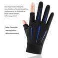 thumbnail image 2 of Guantes de ciclismo transpirables de medio dedo con acolchado de gel SBR de 5 mm para absorción de impactos, agarre antideslizante, ideales para ciclismo de montaña y aventuras al aire libre, 2 of 6