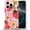 Pink - Strawberry, variant on for iPhone 16 6.1'' Case, Exquisite Cute Colorful Retro Oil Painting Printed Cherry Flower Funda for Women Girls, Glossy Curly Wave Phone Case Soft TPU Shockproof Protective Phone Cover, Blue