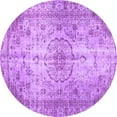 thumbnail image 1 of Ahgly Company Indoor Round Persian Purple Traditional Area Rugs, 4' Round, 1 of 4