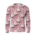 thumbnail image 5 of Wutalume Men's Christmas Print Crewneck Sweater, Long Sleeve Ribbed Knit Pullover, Relaxed Fit Casual Business Knitwear for Holiday Parties and Daily Wear,Red S, 5 of 6